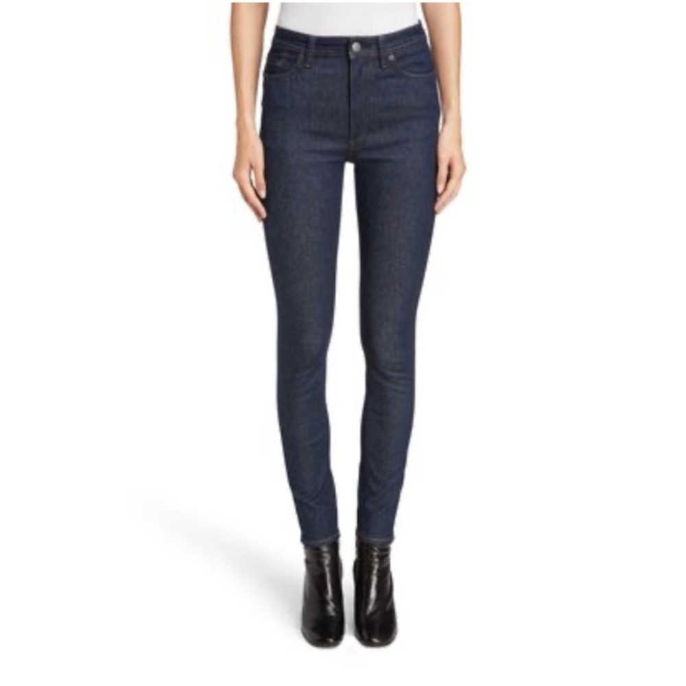 Acne Studios Peg Indigo High Rise Jeans | Size 25